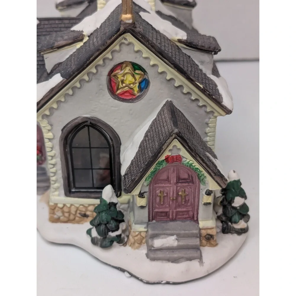 Holiday Home Village Church #8220137 Bisque Porcelain Christmas Village